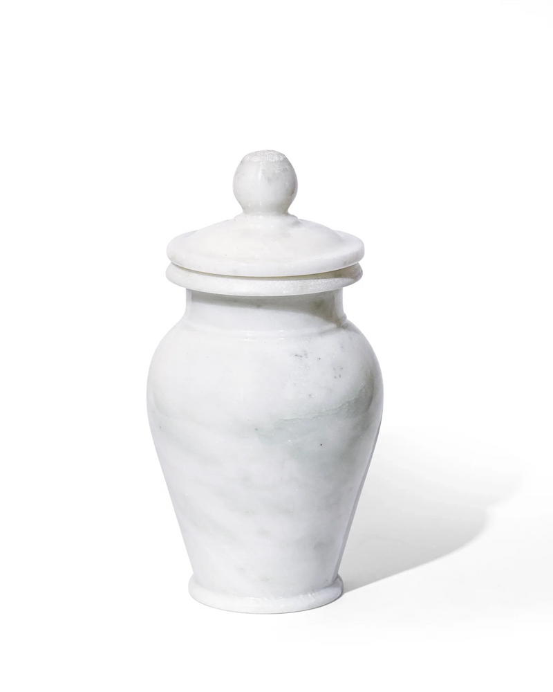 White Marble Jar 