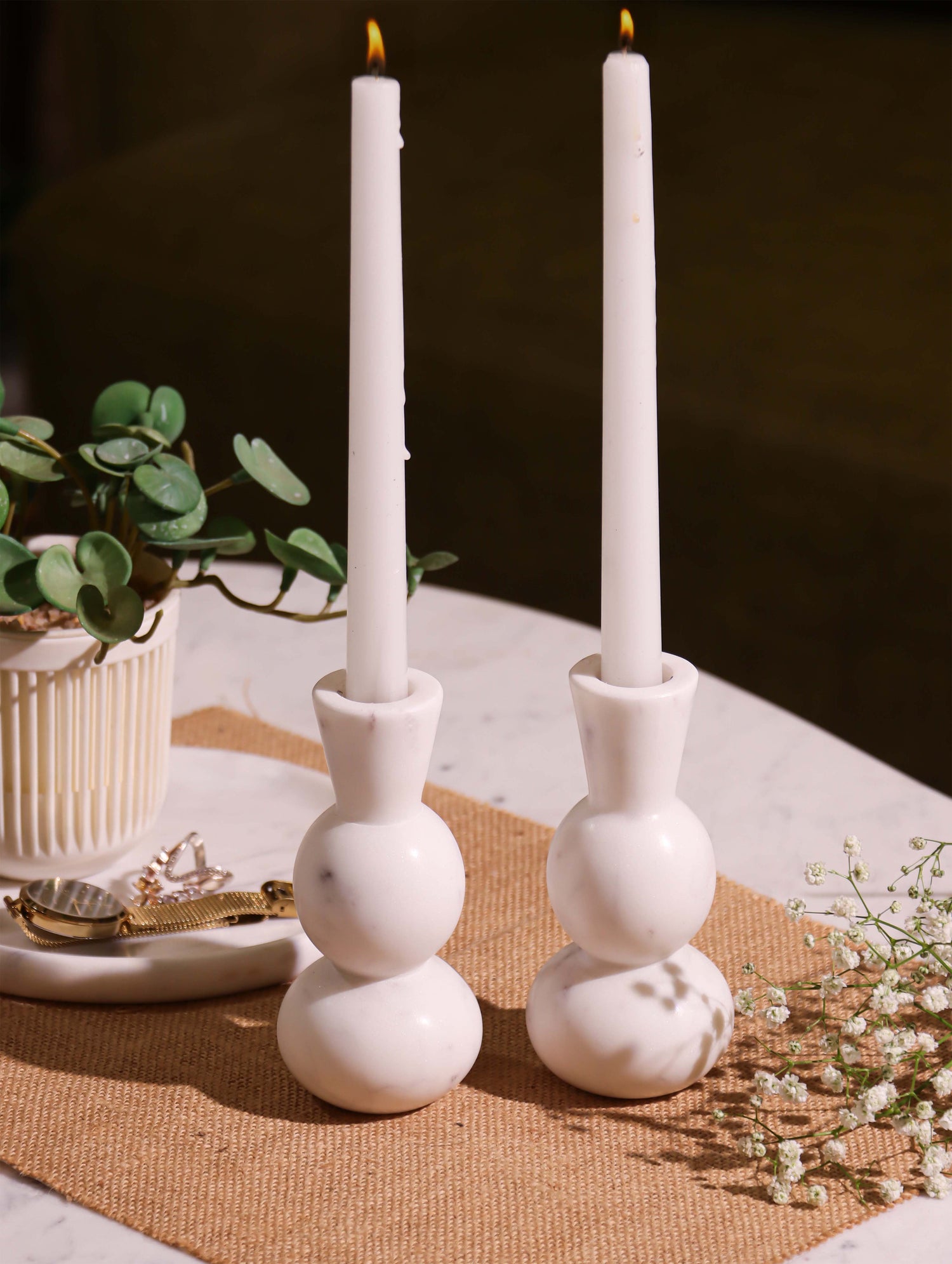 Soma Marble Candle Stand
