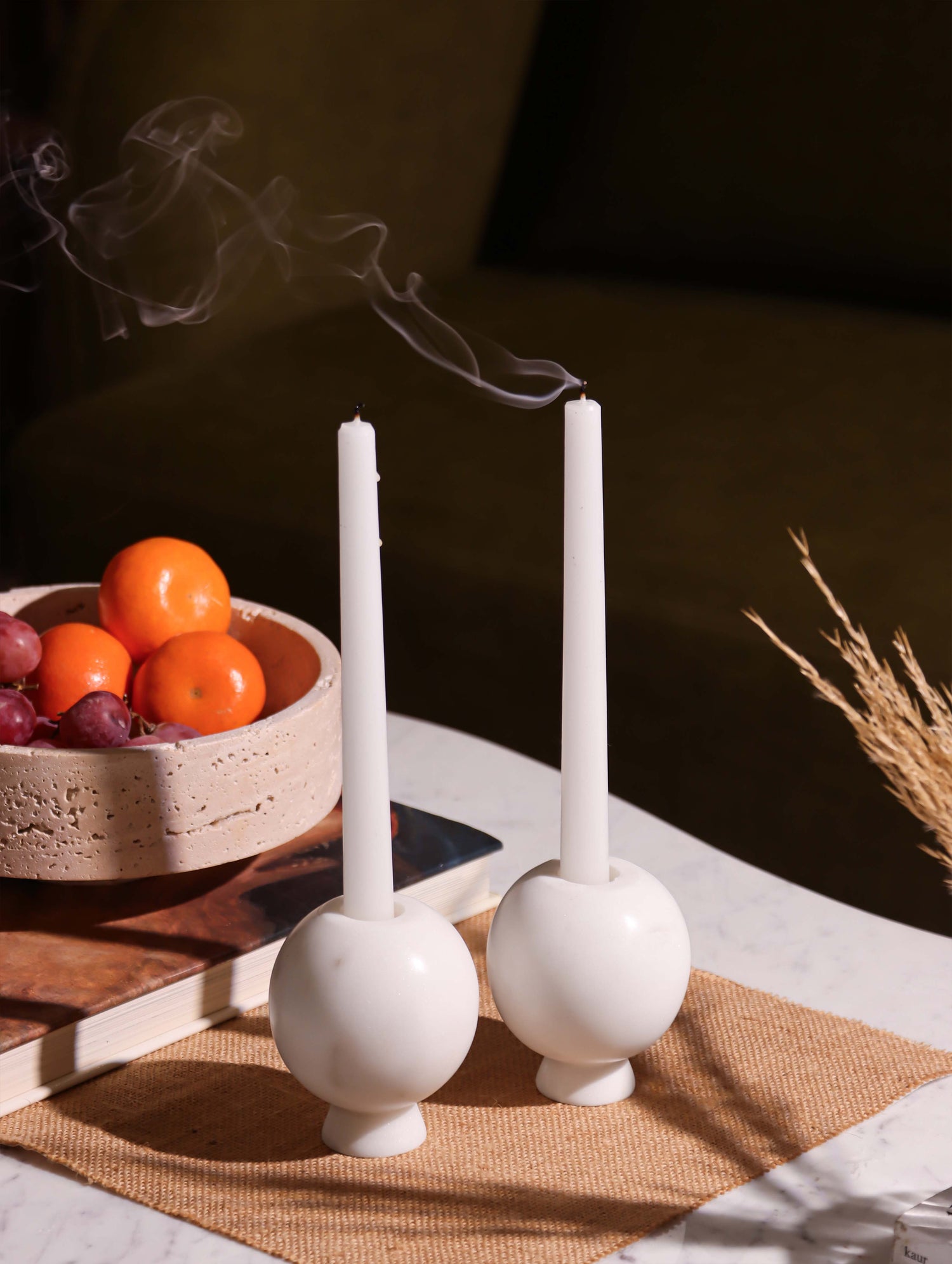 Ora Marble Candle Stand