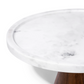 Luxe Dessert Stand White Marble top and wooden Base by Atrikala