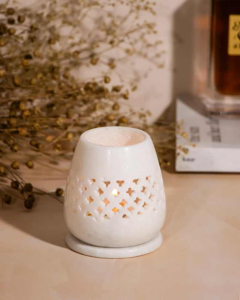 Luxe Jali Candle Stand by Atrikala Luxury Home Decor