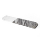 linear luxe platter – black & white marble