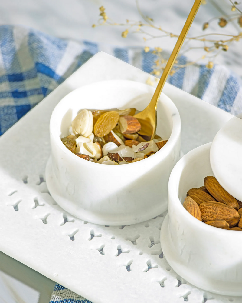 Carved Marble Serving Set