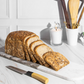 linear luxe platter – black & white marble